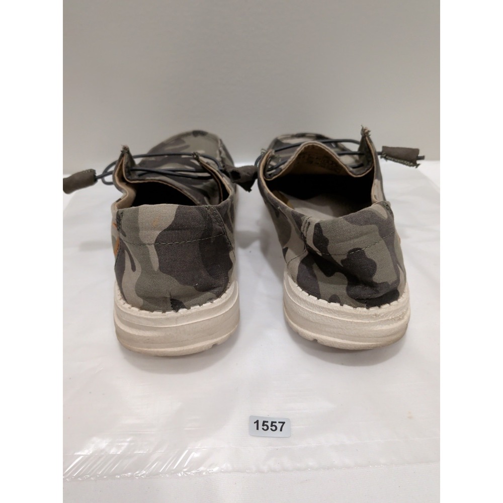 Hey Dude Wendy Camo Womens 9 Green Camouflage Canvas Slip On Loafers 121417003 - Picture 8 of 8